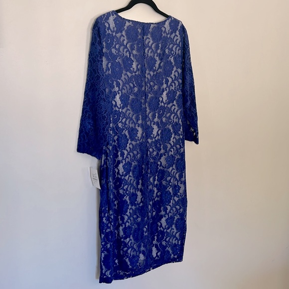 🎈3/$25🎈NWT Kasper 1X Laurissa Lace Sheath Dress - Picture 7 of 8